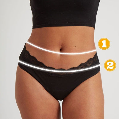Wie kann man die Unterhosen Größe ermitteln für Damen?